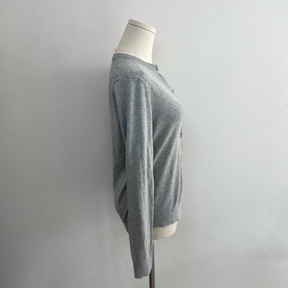 Jcrew Classic Button Up Cardigan In Heather Grey | Women’s Size Small - Picture 2 of 6
